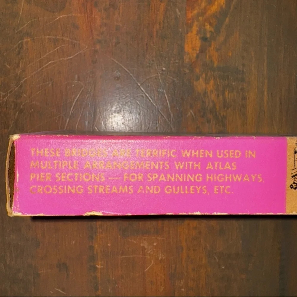 Vtg Atlas HO Scale PLATE Girder Bridge W/ Built In Track In Box USA Made No. 85